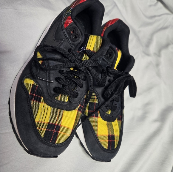 Nike Air Max 1 SE "Tartan" Plaid – Rare Mixed Print Sneakers sz 7 - Picture 3 of 10